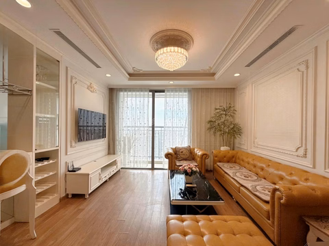 Corner apartment for rent, 3 bedrooms, 120m2, VIP Park Hill Premium building, Times City urban area, fully furnished.
