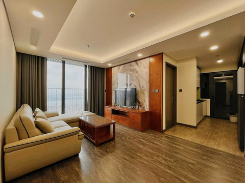 Han Jardin apartment for rent, 110 m2, 3 bedrooms, high floor, West Lake view, fully furnished, price 25 million