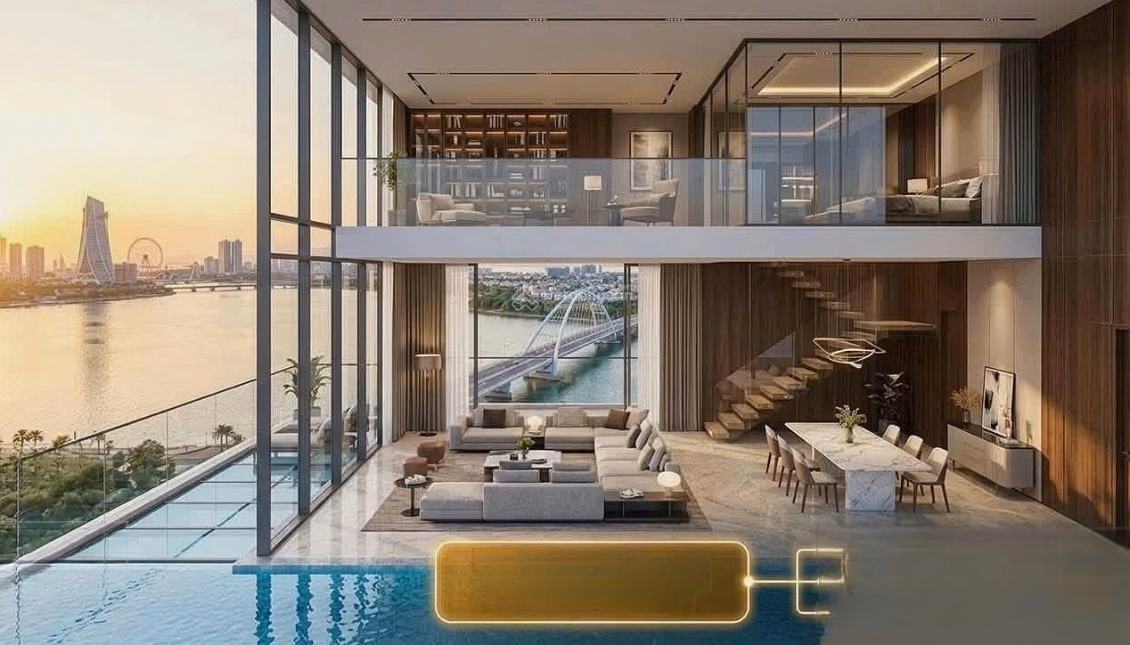 ONLY 6.6 BILLION PENTHOUSE IN DA NANG CENTER FIREWORKS VIEW VIEW Embracing Han River S Light Tower 4 bedrooms, 4 bathrooms