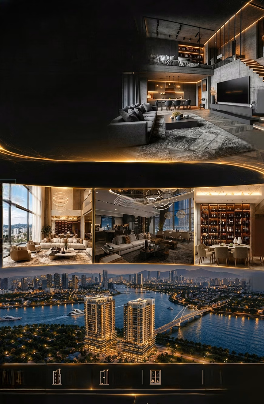 ONLY 6.6 BILLION PENTHOUSE IN DA NANG CENTER FIREWORKS VIEW VIEW Embracing Han River S Light Tower 4 bedrooms, 4 bathrooms