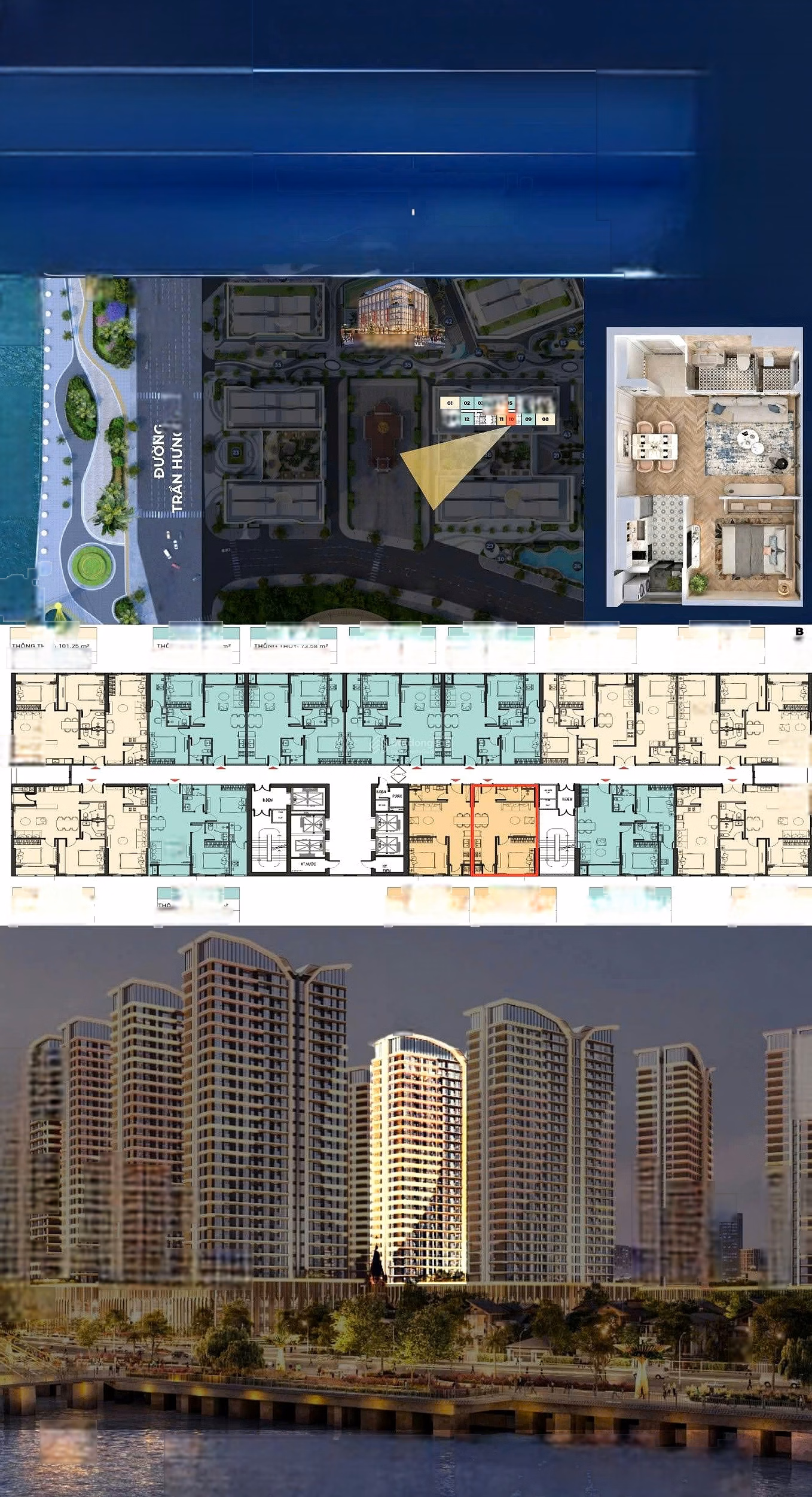 Capital Square Da Nang apartment with direct view of Han River | Good price in S3 building