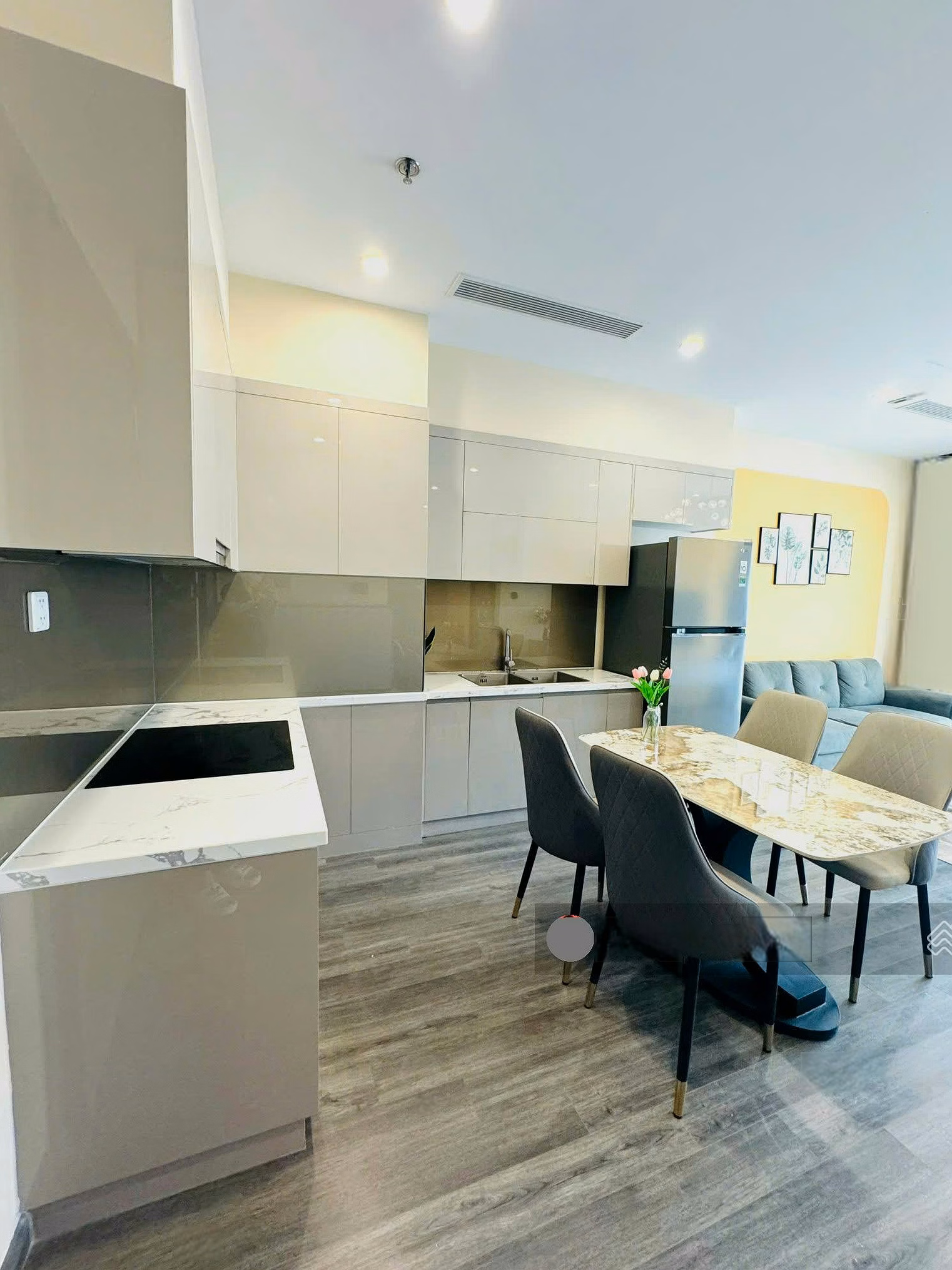 Only 8 million/month 1N apartment + R1.03 building, area 49m2, full of beautiful furniture, very airy internal view Vinhomes Ocean Park 1