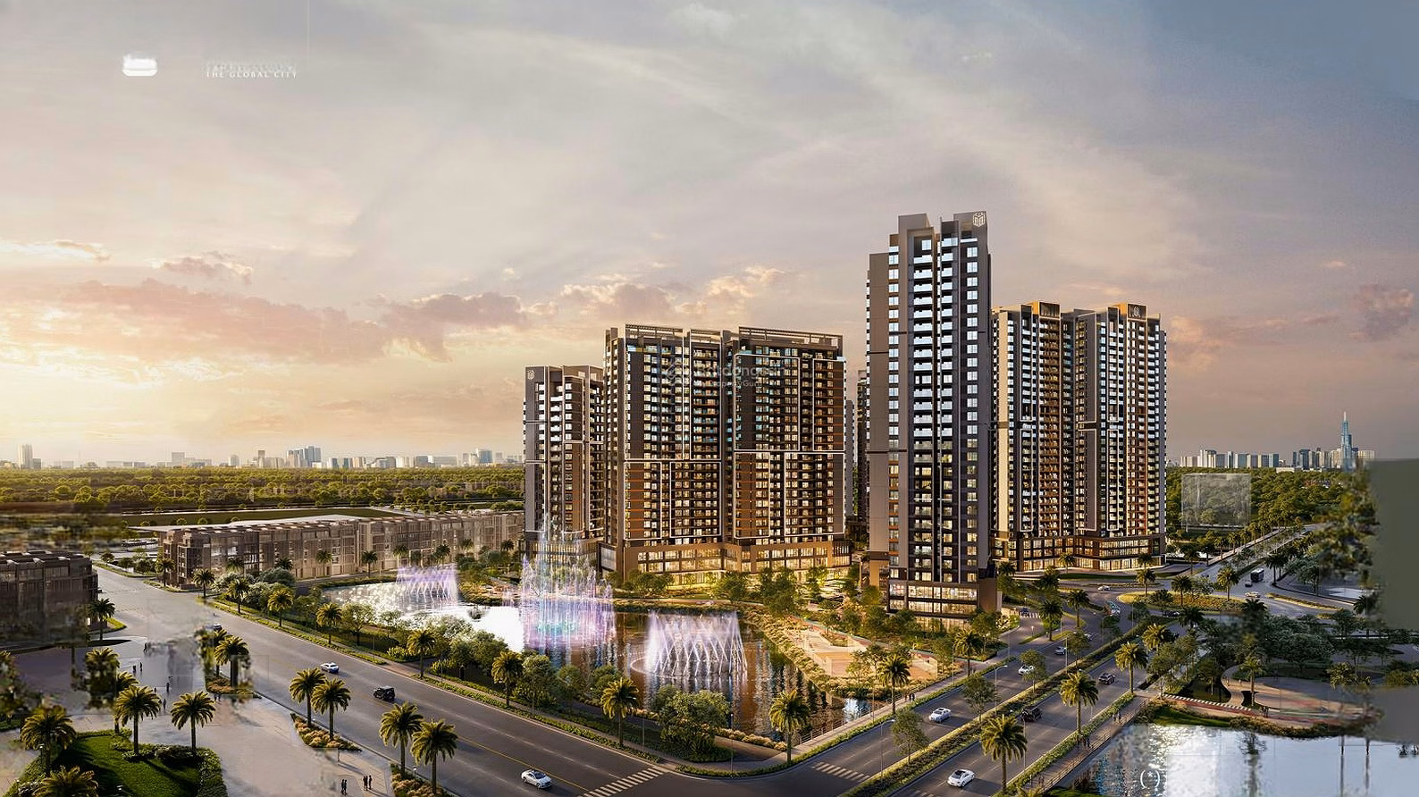 4-bedroom apartment with beautiful water music view at The Global