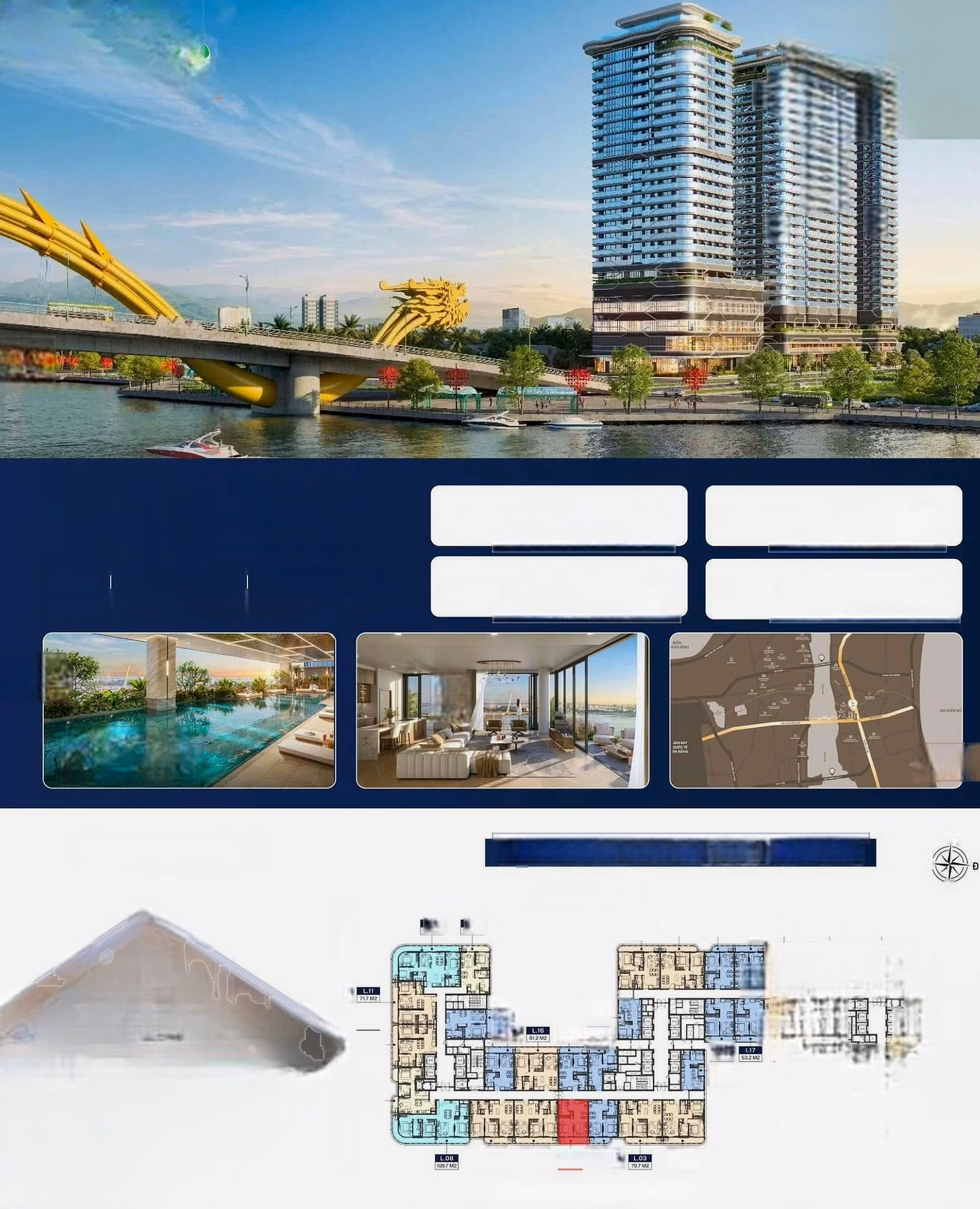 The Legend Da Nang 1-bedroom apartment with Han River view, good price for long-term ownership