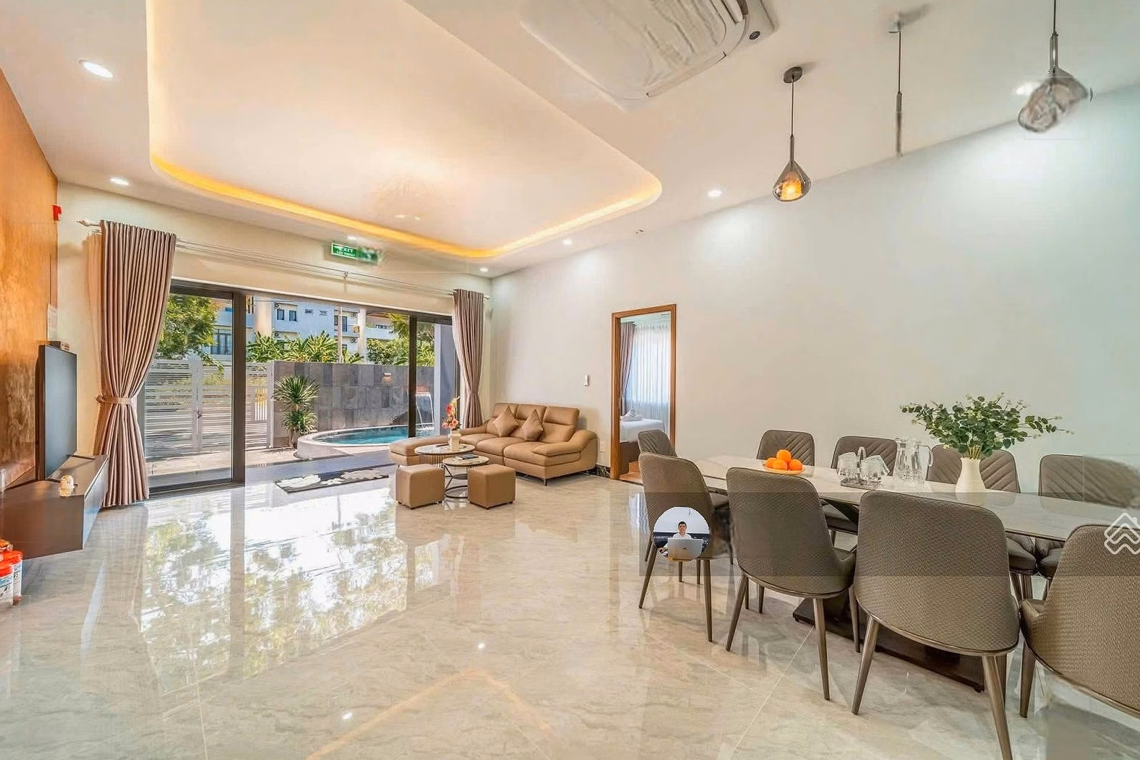 Pool villa for rent - Xuan Quynh Street - 5 rooms - 5 bathrooms - Fully high-class furniture