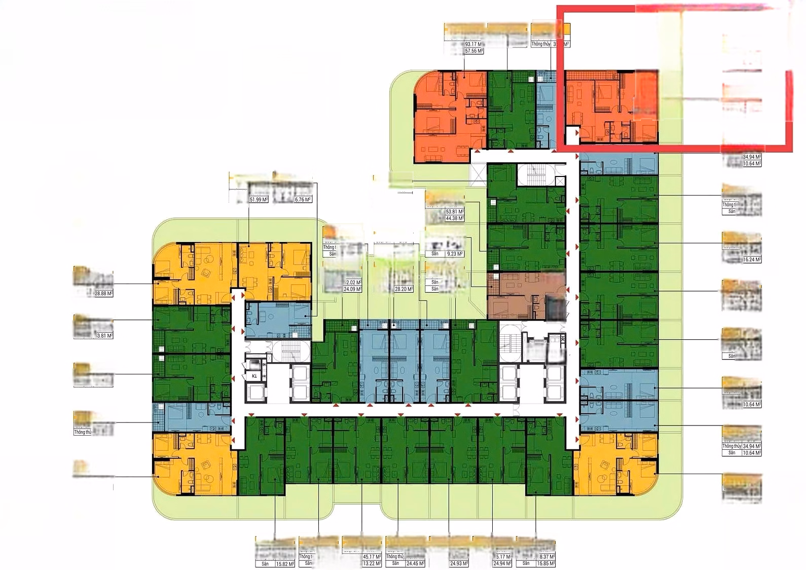 3 bedrooms - Garden apartment - FOURS project - Sun Group project in Da Nang - 124m2 - Price 5.9 billion - foreign exchange rate