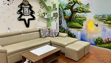 Beautiful fully furnished 2-bedroom apartment for rent at Rice City Linh Dam building, price 9 million