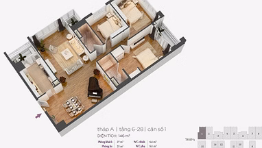 Beautiful fully furnished 2-bedroom apartment for rent at Rice City Linh Dam building, price 9 million