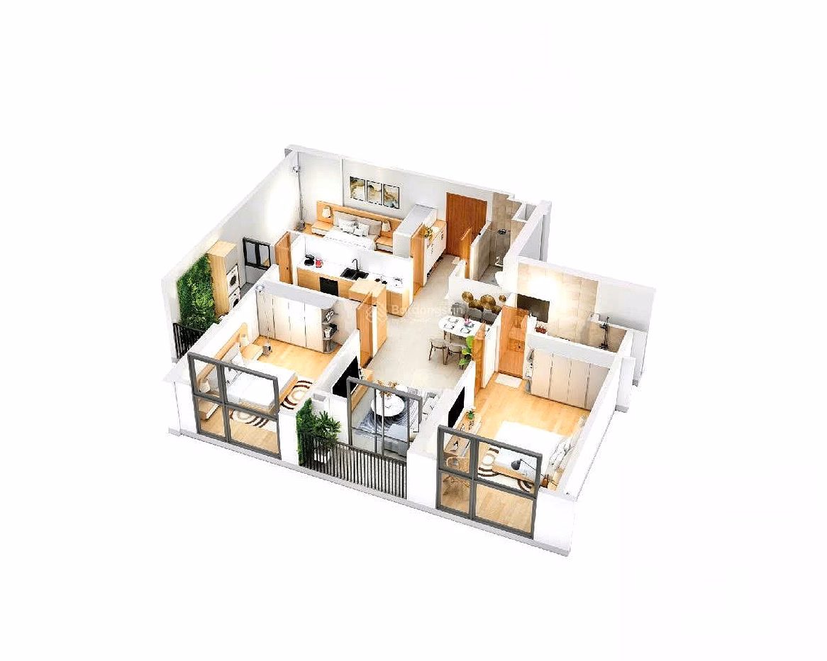 Apartment for rent 14 million/month - 101m2 - Full beautiful furniture - In Khai Son City, move in now!