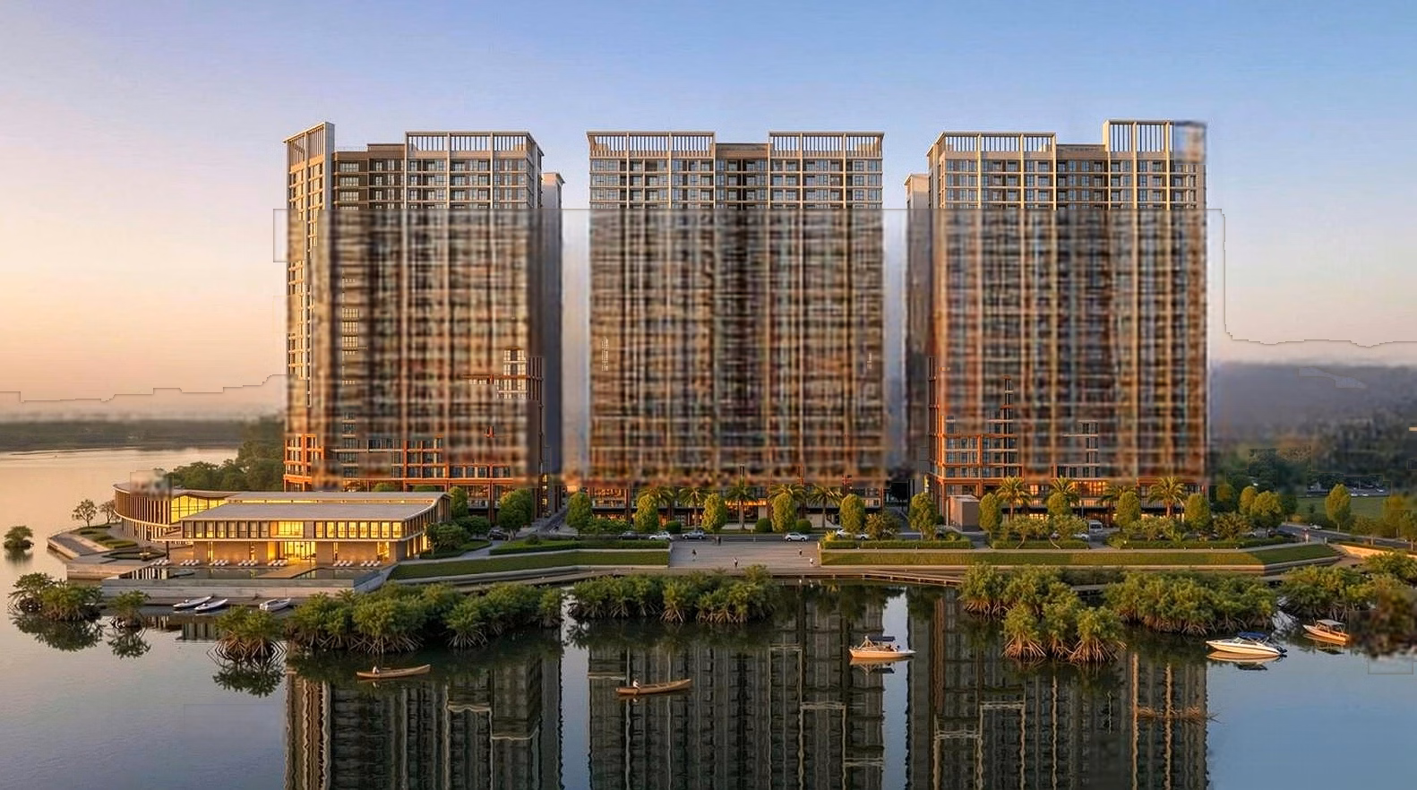 Beautiful corner apartment with 2 bedrooms, 73m2 Onsen building, Charmora City project, view of fireworks, river, mountains, sea