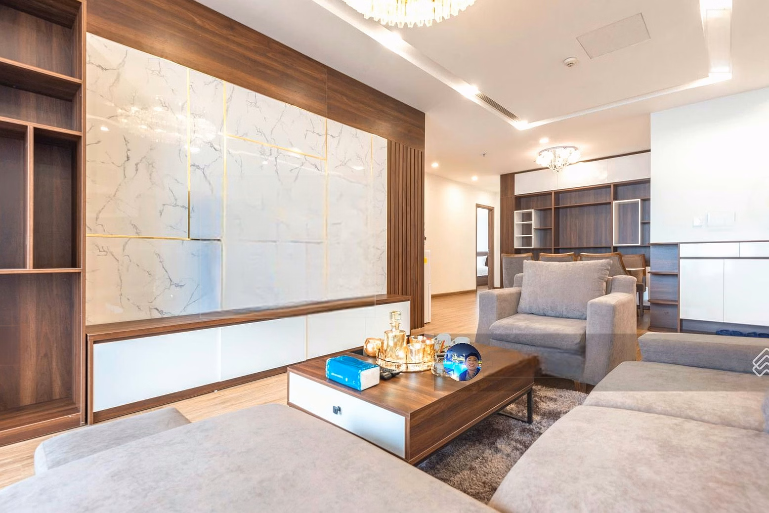 Corner apartment for rent at Han Jardin Apartment, 126m², 3 bedrooms, high floor, price only 26 million/month***