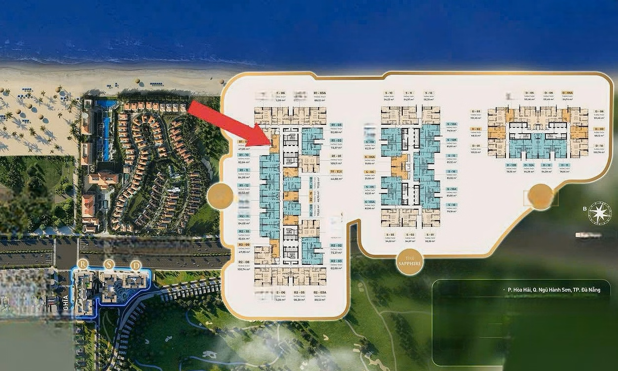 1-bedroom apartment (48m2) frontage on Ngu Hanh Son beach in Da Nang is only 3 billion, too cheap