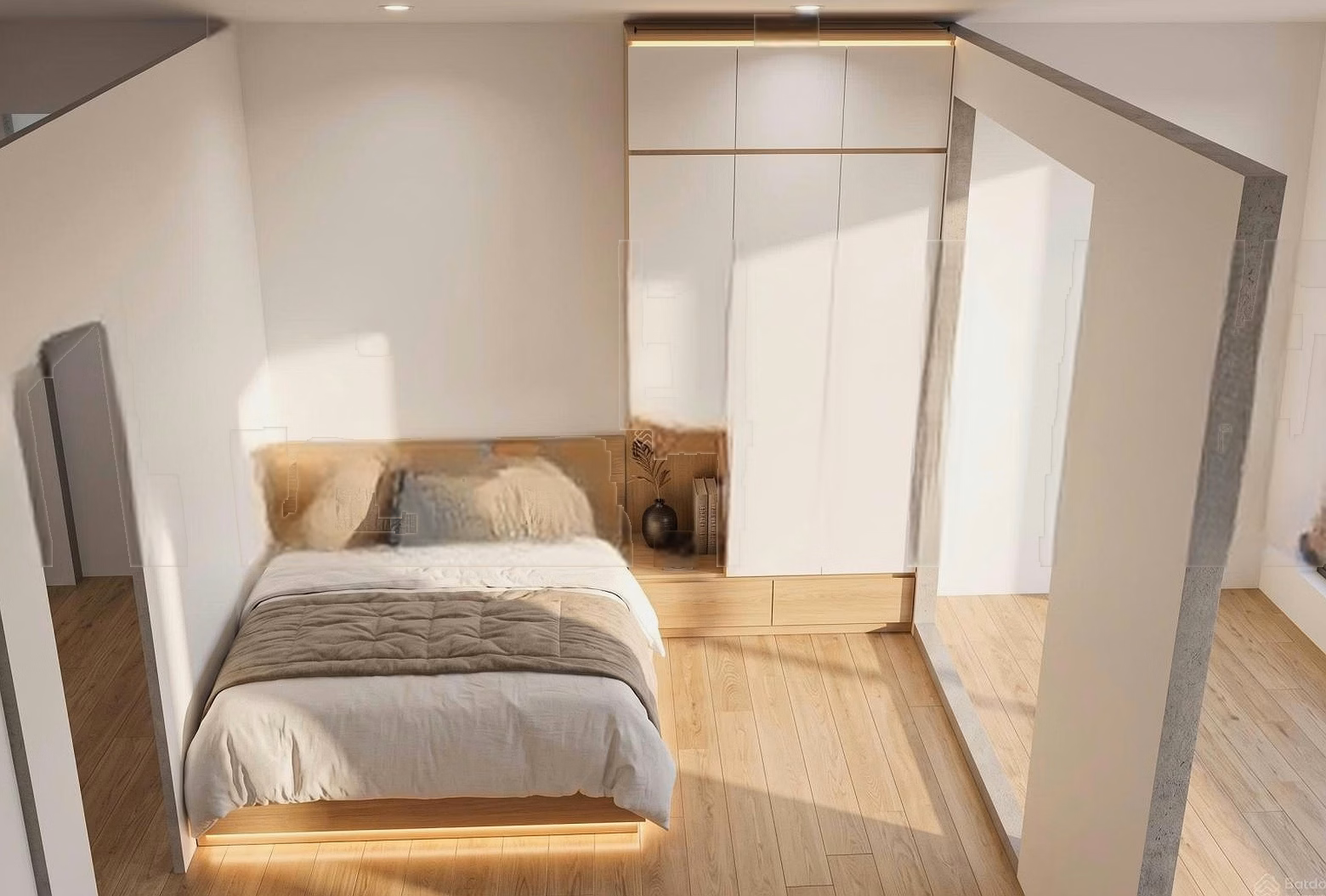 Mia Center Point apartment for rent, 2 bedrooms, area 63.3m, full high-end furniture, ready to move in immediately