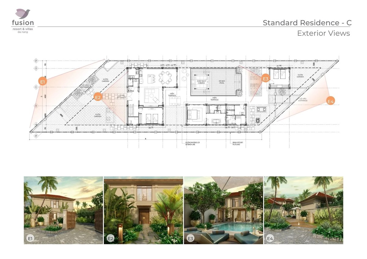 4 Bedroom Beach Garden Villa for Sale at Fusion Da Nang Resort & Spa Set in the heart of