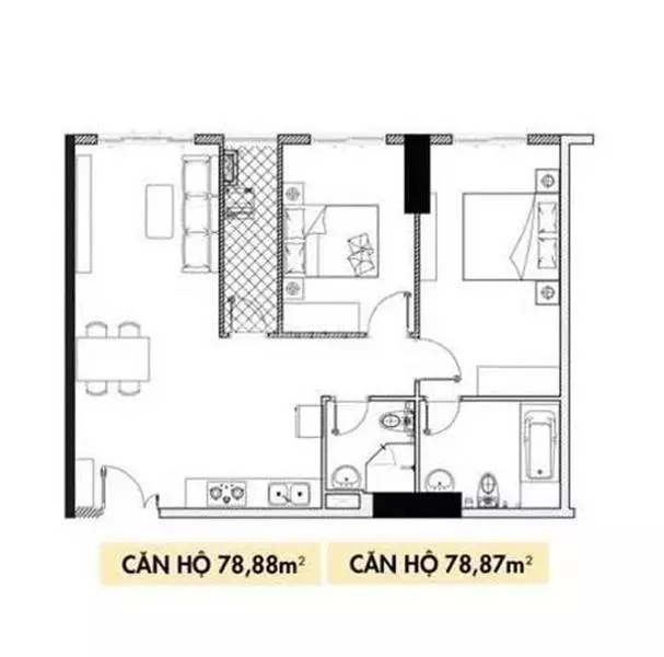 fully furnished 2 bedroom apartment for sale – topaz elite phoenix 2 – 79m²- 3.78 billion, district 8, hcmc