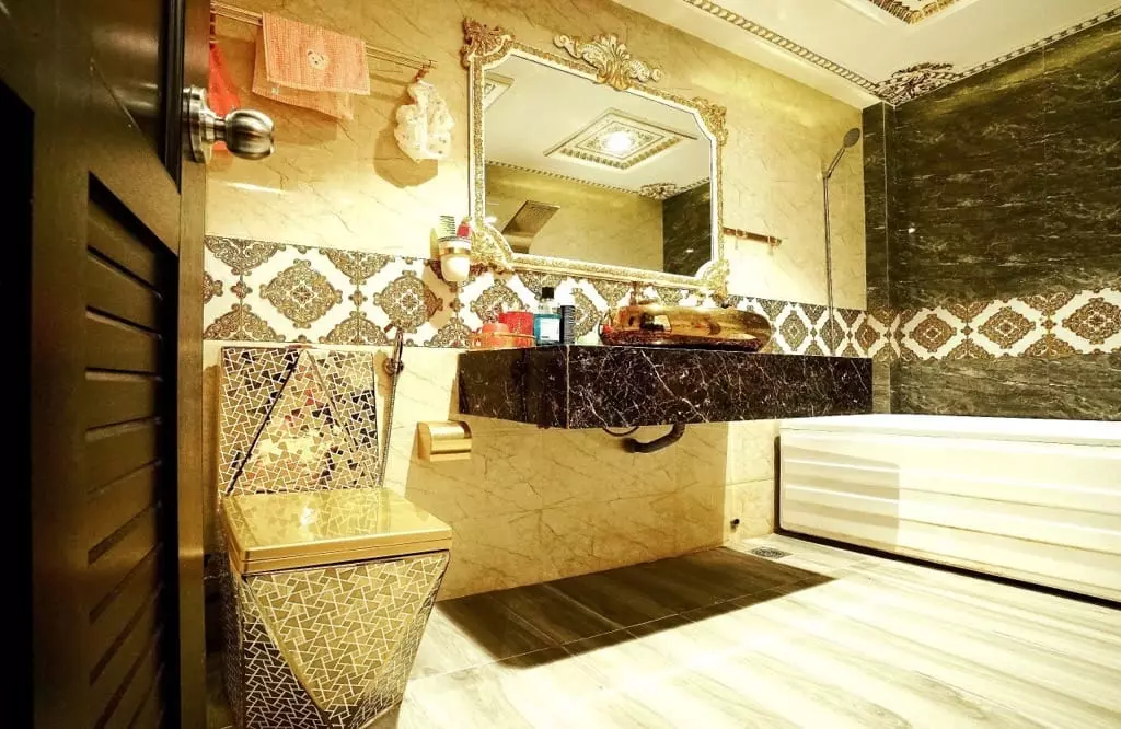 villa with gold facade - good european interior - ward 9, district 6 - 145m2 - 16.8 billion tl