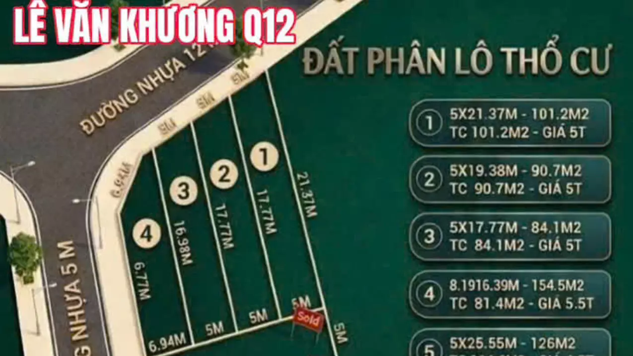 8 plastic front lots – across district 12 – near bear market & tan dong church – from nhh 4 billion