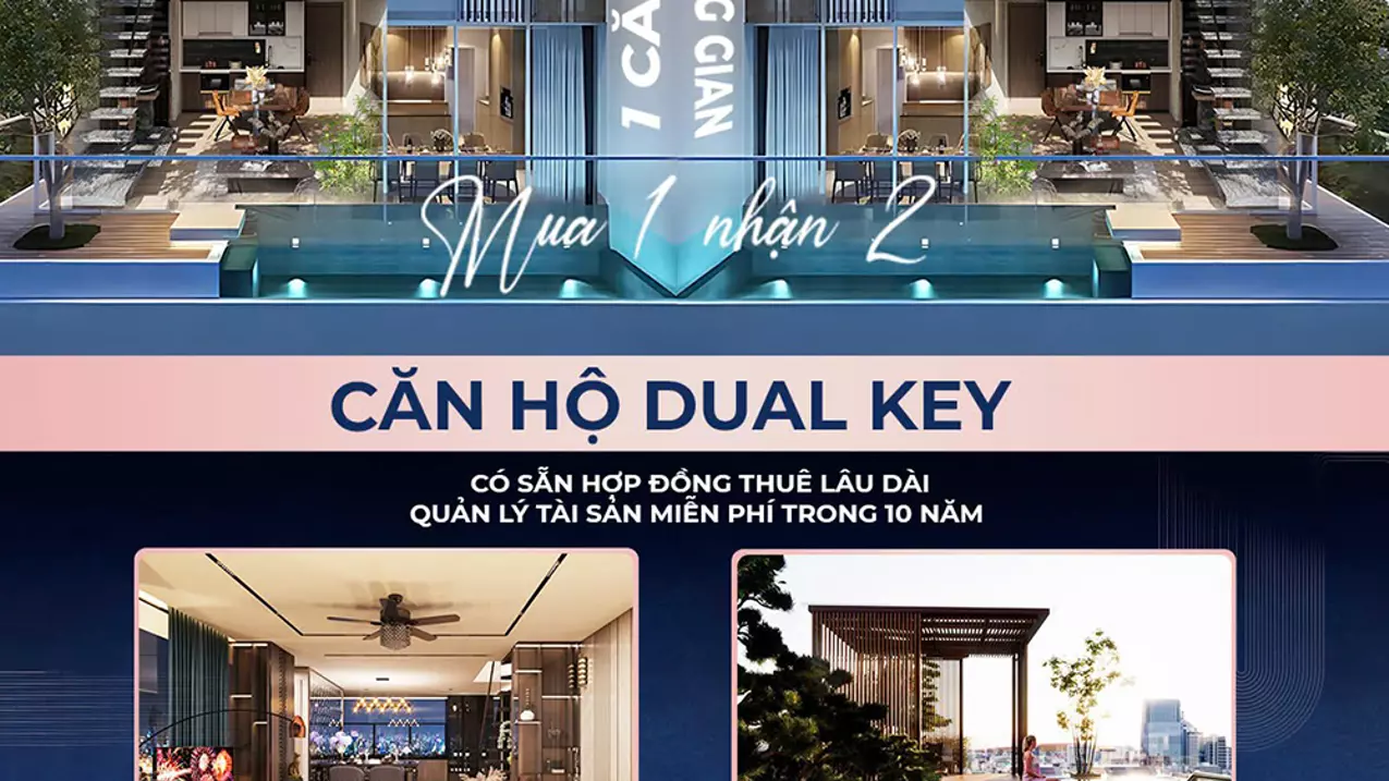 dual-key apartment, buy 1 get 2 free, double the value, fully furnished, 10-year rental contract available, free management fee