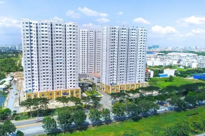 selling hqc plaza apartment, nguyen van linh, 1.1 billion, 55m2, 2 bedrooms, preferential price, cool floor, beautiful windy corner unit
