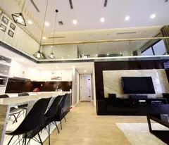 (002 )7.5 billion, street front, business, wide sidewalk, central view, full interior