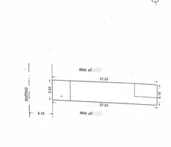 138m2 12m road front, 3 floors reinforced concrete, 5m horizontal rear hatch, 17 billion