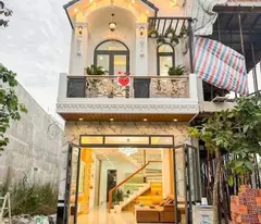 beautiful 1-ground 1-floor house for sale at good price – le van tach street, thu dau mot