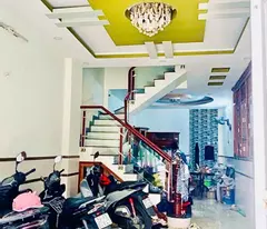 beautiful 4-floor house for sale phan huy ich's car november, a4 square windows, only 6 billion ++