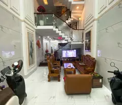 beautiful 5-floor house for sale (4.1x13.5m) - car parking - only 9.25 billion - aquaculture of quang buu, district 8