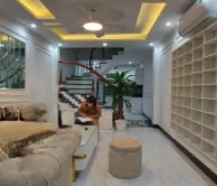 beautiful house for sale - extremely rare la thanh. area 43.5m2 4t. mt 5.5m. alley open to cars - business. price 6.45 billion