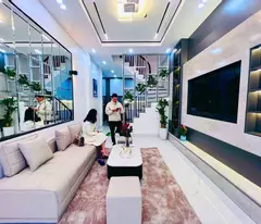 🏠 beautiful house for sale in vip street le duc tho - wide lane, near the street - full interior. car parked next to the house