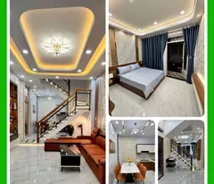 ✅ beautiful new house for sale, fully furnished, 3 floors, 43m2, 4 bedrooms - good price: 5.88 billion