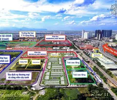 corner lot villa with 3 frontages, 60m road ready to open in front