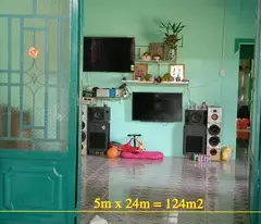 cu chi house for sale. an nhon tay commune, ho chi minh city. 124m2. 5m x 24m. (residential 54m2)