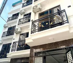 duong noi house for sale, 5 floors - clear alley - car parking 20m away, fully furnished, 3m wide road in front of the house