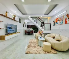 garden villa 119 m2 nguyen duy trinh, car parked in the yard, beautiful interior