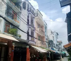 house for sale 6*17m, 4 floors, car alley through quang trung, ward 08, gv, price only 10.2 billion, suitable for living and investment.