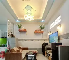 house for sale 6x9m, 2 floors reinforced concrete, car alley, ward 13 go vap, price 3 billion