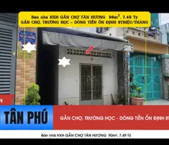 house for sale at do thua luong social house 90m² - near tan huong market, 7.49billion, cash flow 8million/month