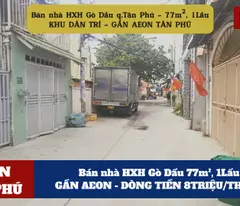 house for sale at social go dau 77m², 1 floor - near aeon - cash flow 8 million/month