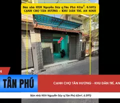 house for sale at social house nguyen suy, tan phu district, 62m², 6.59 billion - next to tan huong market