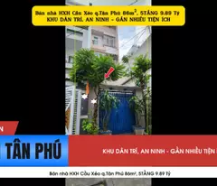 house for sale, cau xeo social house, tan phu district, 86m², 5 floors 9.89 billion