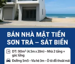 house for sale facing son tra, prime location, close to the beach, only 9.x billion