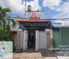house for sale, frontage on nguyen van phu street, hau nghia town center, duc hoa (old long an)