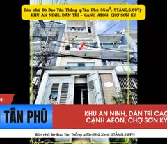 house for sale in bo bao tan thang district, tan phu district, 5 floors, 5.89 billion - next to aeon