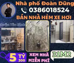 house for sale in cach mang thang tam car alley 31m2 width 5m only 5 billion 4. contact: 0386018524.