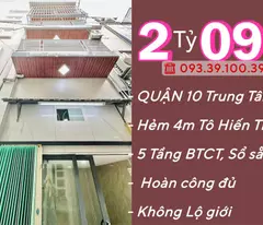 house for sale in district 10, car alley, 4 floors of reinforced concrete: only from 2 billion. real news, real pos, house viewing, closing.