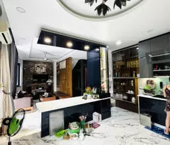 house for sale in front of nuoc den canal - near le thuc hoach, 10x8m, 4 floors - elevator, 13.5 billion.