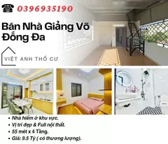 house for sale in giang vo street, beautiful location, fully furnished, 55mx4t, price: 9.5 billion, contact: 0396935190.