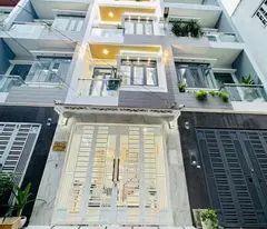 house for sale in huynh tan phat alley, nha be: 4 floors, 4 bedrooms, 52m2, red book, price only 6.4ty
