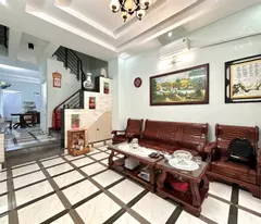 house for sale in no trang long (4x16), 3 floors, car parking day and night only 9 billion